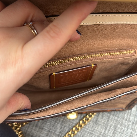 COACH Hutton Shoulder Bag In Signature Canvas With Snakeskin Detail - Picture 10 of 14